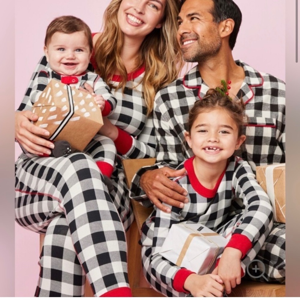 Hanna Andersson Women's Holiday Print Long John Pajamas Buffalo Plaid xs nwot - Picture 2 of 9